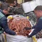 Se han recuperado unas 12 toneladas del metal sustraído. / GC Se han recuperado unas 12 toneladas del metal sustraído. / GC