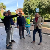 El alcalde de Cáceres, Rafa Mateos, visita la zona este miércoles. / LP