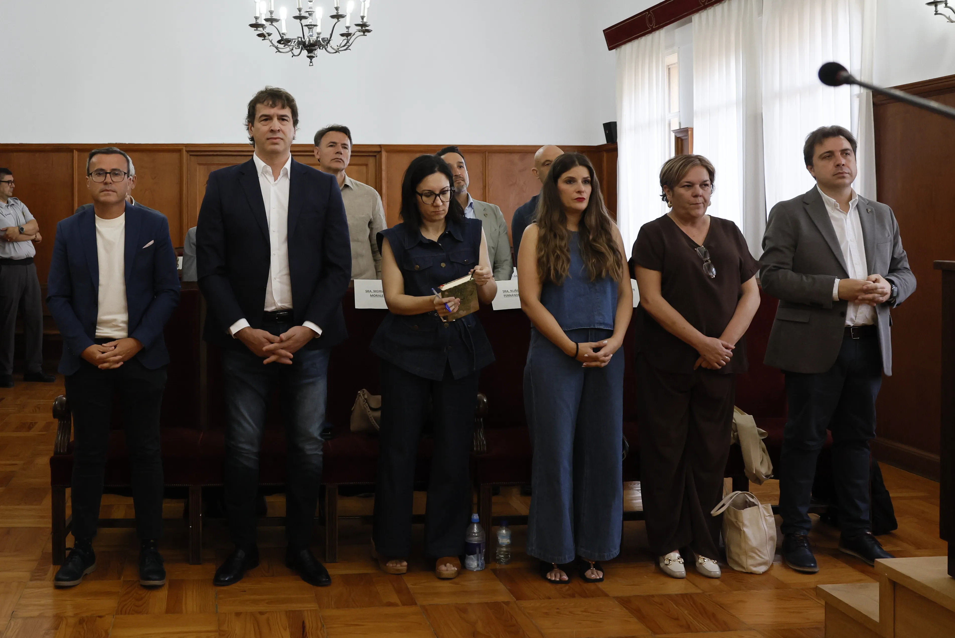 Banquillo de acusados en la Audiencia de Badajoz. / Pool-Efe
