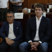 Miguel Ángel Gallardo y David Sánchez en la Audiencia Provincial de Badajoz. / Pool-Efe Miguel Ángel Gallardo y David Sánchez en la Audiencia Provincial de Badajoz. / Pool-Efe