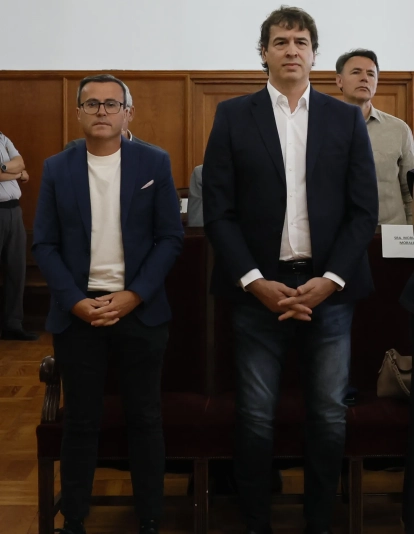 Banquillo de acusados en la Audiencia de Badajoz. / Pool-Efe