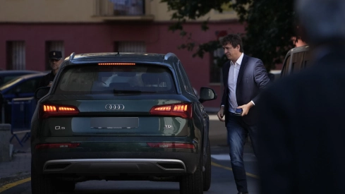 Entrada de David Sánchez en la Audiencia. / Europa Press
