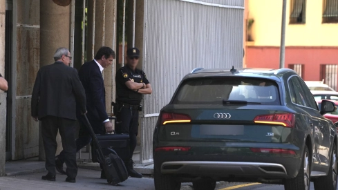 Salida de David Sánchez de la Audiencia. / Europa Press