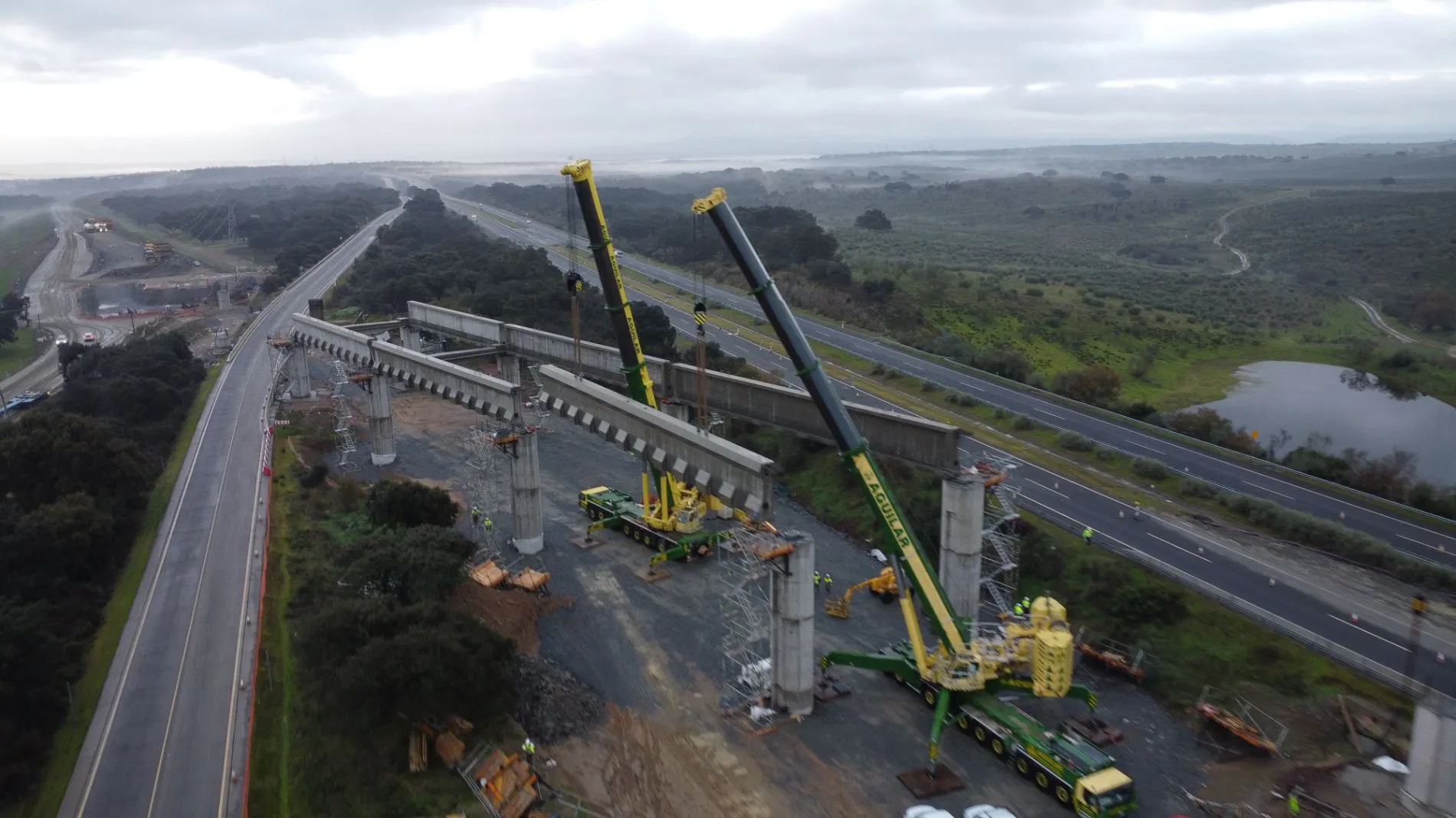 Obras en el AVE en el tramo extremeño. / LP