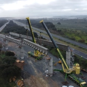 Obras en el AVE en el tramo extremeño. / LP