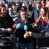 Miguel Ángel Gallardo este sábado en Caminomorisco. / EP