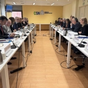 El delegado del Gobierno en Extremadura, José Luis Quintana, en la reunión del Consejo de Seguridad Nuclear de este martes. / LP