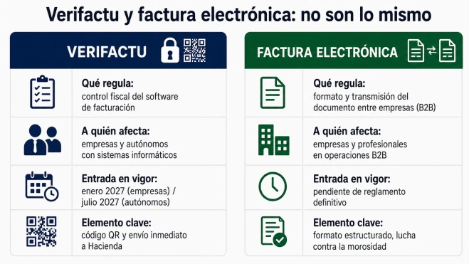 cuadro 4 verifactu vs factura electronica cuadro 4 verifactu vs factura electronica