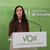 La portavoz de Vox en la Asamblea de Extremadura, Inés Checa. / LP