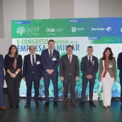El consejero de Economía, Empleo y Transformación Digital, Guillermo Santamaría, participa en el V Congreso Regional de la Empresa Familiar. / LP