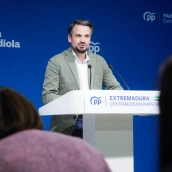 Abel Bautista, secretario general del PP de Extremadura. / LP