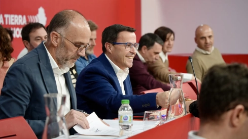 Miguel Ángel Gallardo en el Comité Regional del PSOE el pasado miércoles. / LP