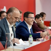 Miguel Ángel Gallardo en el Comité Regional del PSOE el pasado miércoles. / LP