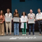 Representantes de Cinco startups de Extremadura premiadas. / LP