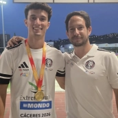 El primer gran éxito llegó en los 100 metros lisos, donde Jorge Hernández Gómez se proclamó campeón de España Sub-23. / LP