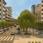 Infografía de la reforma de la avenida Virgen de la Montaña de Cáceres. / LP