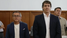 El expresidente de la Diputación de Badajoz, Miguel Ángel Gallardo y David Sánchez en el juicio de la Audiencia de Badajoz. / POOL EFE