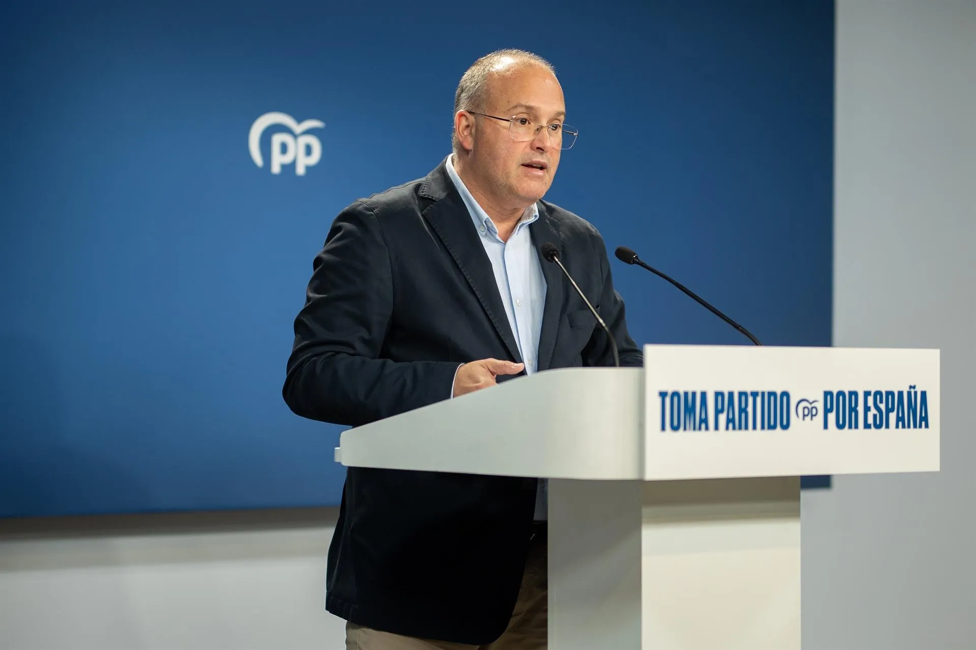 El secretario general del Partido Popular (PP), Miguel Tellado, este viernes. / LP