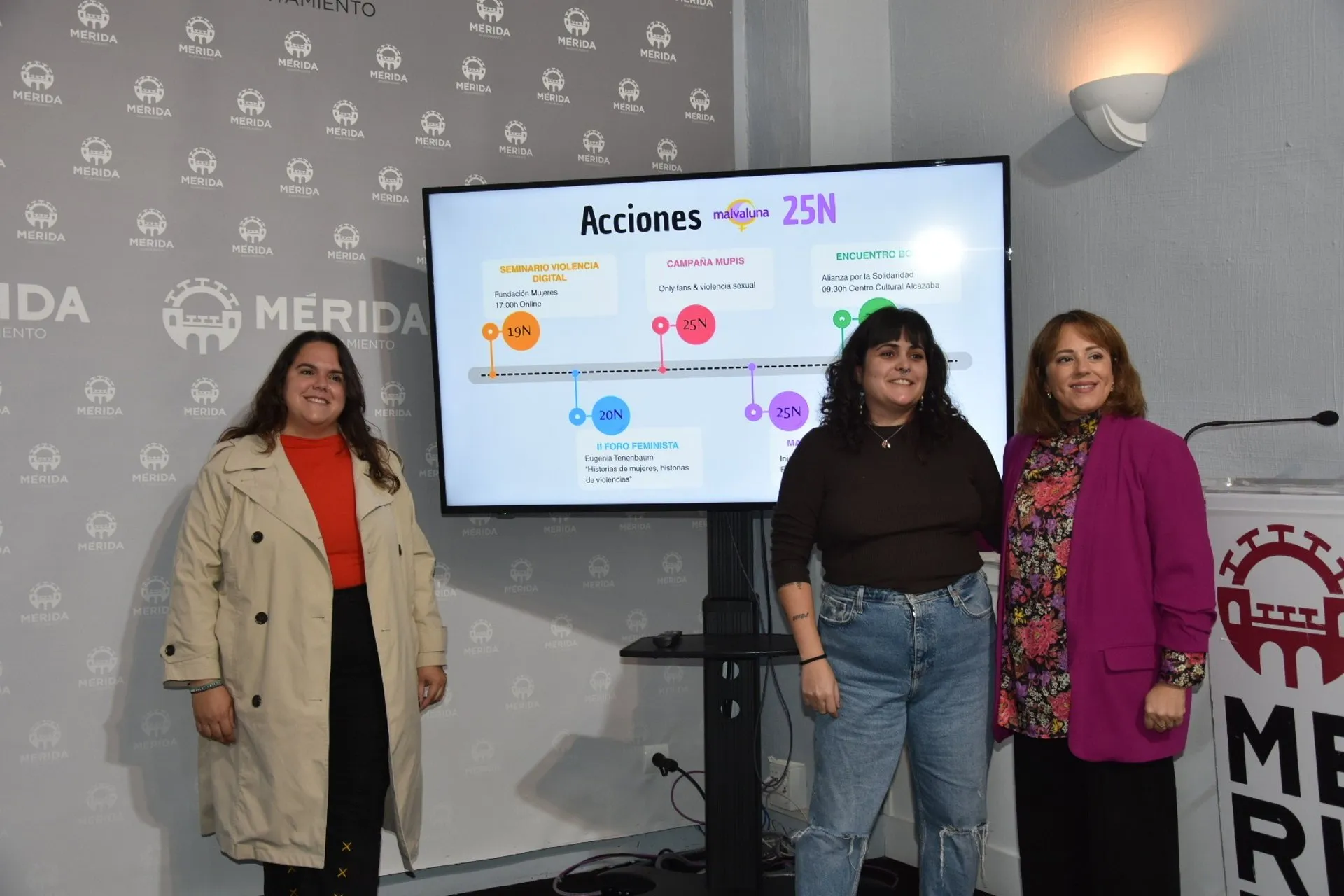 Presentación de actividades organizadas por la Asociación Malvaluna para el 25N. / LP