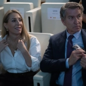 María Guardiola y Alberto Núñez Feijóo. / LP