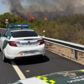 El incendio declarado el sábado arrasó 1.350 hectáreas en esta zona de la provincia de Cáceres. / LP