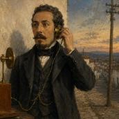 El 19 de marzo de 1880 Rodrigo Sánchez-Arjona hizo la primera llamada telefónica en España desde Fregenal de la Sierra. / LP El 19 de marzo de 1880 Rodrigo Sánchez-Arjona hizo la primera llamada telefónica en España desde Fregenal de la Sierra. / LP