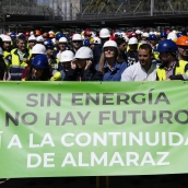 Manifestación de la plataforma 'Sí a Almaraz, Sí al futuro' en días pasados. / LP Manifestación de la plataforma 'Sí a Almaraz, Sí al futuro' en días pasados. / LP