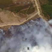 La Junta de Castilla y León ha declarado un incendio con Índice de Gravedad Potencial (IGR) 1 en la localidad salmantina de Vegas de Domingo Rey. / LP 