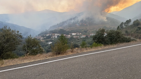 Incendio en Las Hurdes.