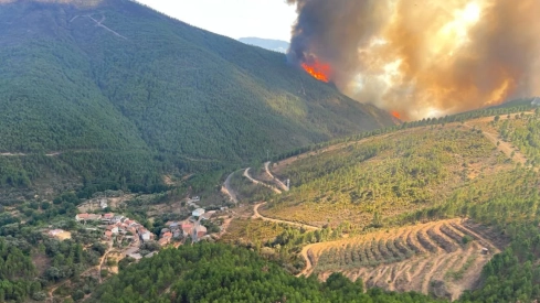 Incendio en Las Hurdes.