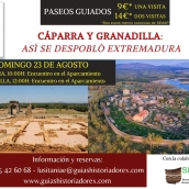 EuropaPress 7724553 cartel paseos guiados caparra granadilla organizados guias historiadores
