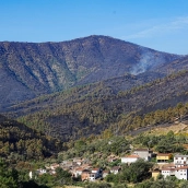 En el terreno continúan trabajando medios de la Junta de Extremadura en labores de vigilancia y remate. / LP 