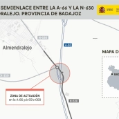 El objeto del proyecto aprobado es transformar el semienlace entre la A-66 y la N-630 en un enlace completo. / LP El objeto del proyecto aprobado es transformar el semienlace entre la A-66 y la N-630 en un enlace completo. / LP