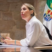 María Guardiola, este martes presidiendo el Consejo de Gobierno de la Junta de Extremadura. / LP María Guardiola, este martes presidiendo el Consejo de Gobierno de la Junta de Extremadura. / LP