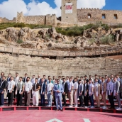 La localidad pacense de Medellín acoge el certamen de belleza masculina Mister International Spain 2026 hasta el próximo domingo. / LP