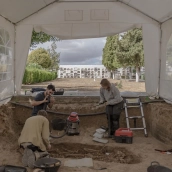 Nueva campaña de exhumaciones en el cementerio municipal de Bodonal de la Sierra. / LP Nueva campaña de exhumaciones en el cementerio municipal de Bodonal de la Sierra. / LP