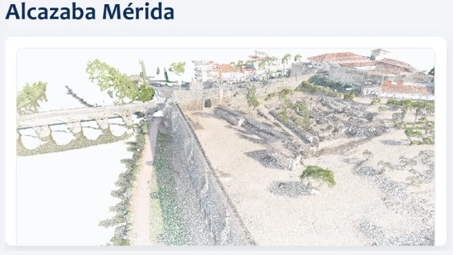 NUBE DE PUNTOS ALCAZABA DE MÉRIDA 2 NUBE DE PUNTOS ALCAZABA DE MÉRIDA 2