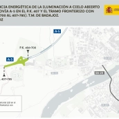 Mapa de actuación del Ministerio de Transportes en la variante Norte de la A5 en Badajoz. / LP Mapa de actuación del Ministerio de Transportes en la variante Norte de la A5 en Badajoz. / LP
