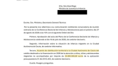 Carta de la Junta de Extremadura publicitada por el Ministerio de Juventud e Infancia. / LP 