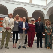 Mimebros del jurado del Premio Internacional de Teatro Clásico Odiseo y Penélope este lunes en Mérida. / EP 