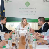 Consejo de Gobierno de la Junta de Extremadura celebrado este martes en Vegas de Coria. / LP