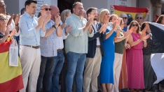 Mérida celebró este miércoles una concentración a las puertas del ayuntamiento para expresar su apoyo y solidaridad con Ceuta. / CEDIDA