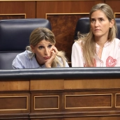 La vicepresidenta tercera y ministra para la Transición Ecológica y el Reto Demográfico, Sara Aagesen, en el Congreso de los Diputados. / EP