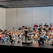 La Orquesta de Extremadura ofrecerá este jueves el concierto que clausura las prácticas de dirección orquestal. / LP La Orquesta de Extremadura ofrecerá este jueves el concierto que clausura las prácticas de dirección orquestal. / LP