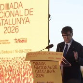 El presidente de la Generalitat, Salvador Illa, defendió una “nueva etapa de fraternidad” entre Cataluña y Extremadura. / LP