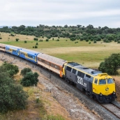 El 'Tren de los 80' impulsado por la AAFm en colaboración con Trenes Turísticos. / LP El 'Tren de los 80' impulsado por la AAFm en colaboración con Trenes Turísticos. / LP