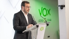 El portavoz nacional de Vox, José Antonio Fúster, este lunes en Madrid. / EP 