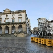 Fachada principal del Ayuntamiento de Cáceres que da a la Plaza Mayor. / CEDIDA Fachada principal del Ayuntamiento de Cáceres que da a la Plaza Mayor. / CEDIDA