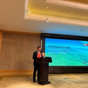 Guillermo Santamaría presentó en Pekín las oportunidades de la región ante más de cien empresas. / LP Guillermo Santamaría presentó en Pekín las oportunidades de la región ante más de cien empresas. / LP