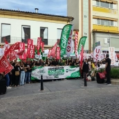 Los empleados de la Administración General de la Junta de Extremadura se han concentrado frente a la sede de Presidencia, en Mérida. / LP Los empleados de la Administración General de la Junta de Extremadura se han concentrado frente a la sede de Presidencia, en Mérida. / LP